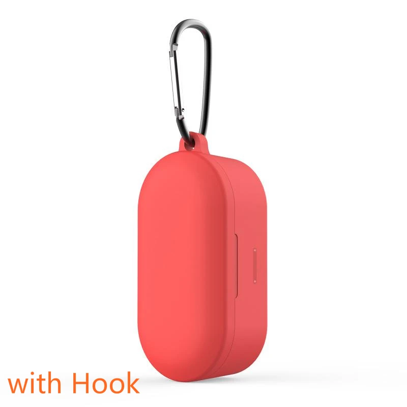 A RED 1 шт. защитный чехол для QCY T1S/QS2 Bluetooth гарнитура Набор Bluetooth гарнитура силиконовый рукав гарнитура крышка с крючком аксессуары - Цвет: A RED