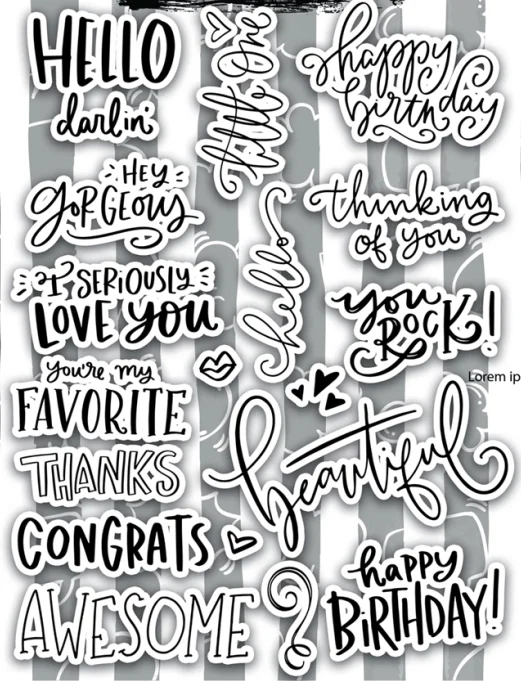 Общие слова чистый штамп для скрапбукинга прозрачный силиконовый прорезиненный