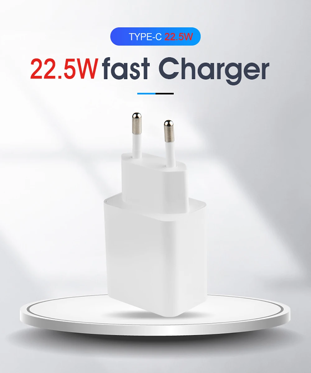

22.5W EU/US Pd Fast Mobile Phone Charger USB, Suitable For Mobile Phones of Xiaomi, Huawei, Samsung, Oppo and Other Brand
