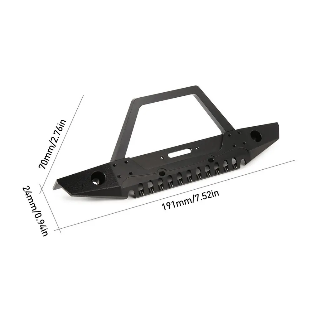 

Metal Steel Front Rear Bumper With Lights Spare Tire Carrier For Axial SCX10 1/10 RC Off-road Crawler Car Spare Parts