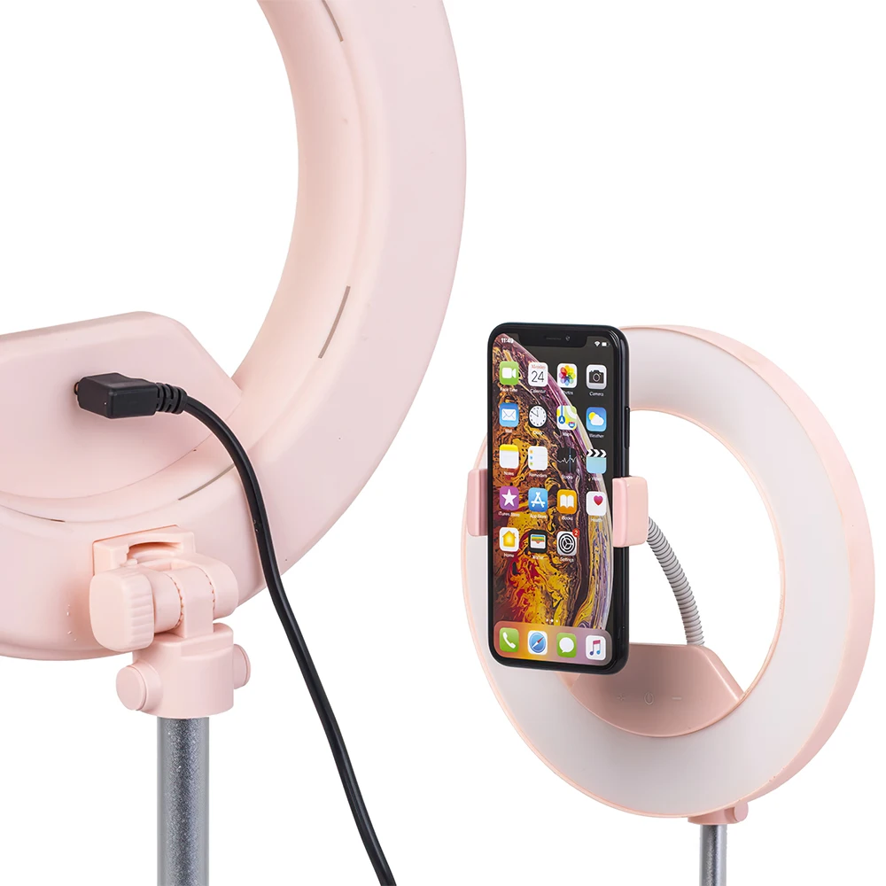Кольцевая лампа с держателем для телефона подсветкой зеркала макияжа | Освещение