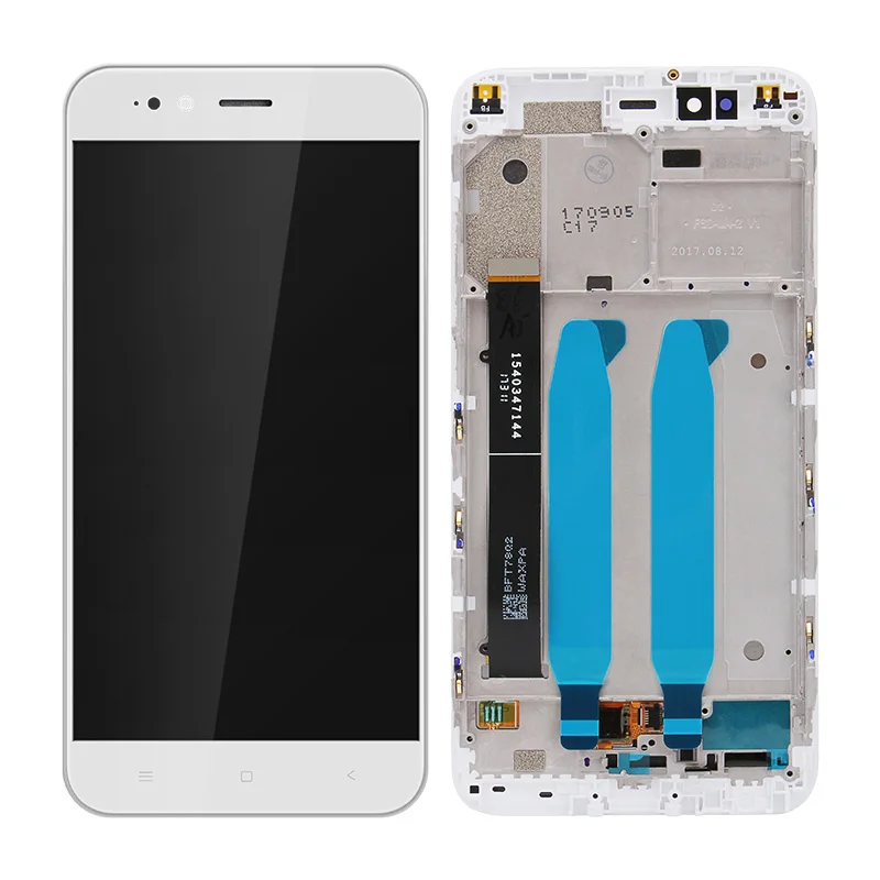 White I With Frame Для Xiaomi Mi A1 ЖК-дисплей+ рамка 10 сенсорный экран для Xiaomi Mi 5X ЖК-экран дигитайзер Запасные части - Цвет: White I With Frame