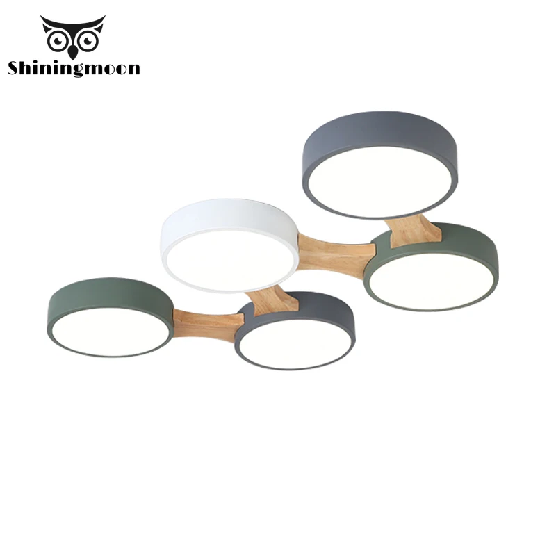 Скандинавский модный светодиодный потолочный светильник 220 В круглый