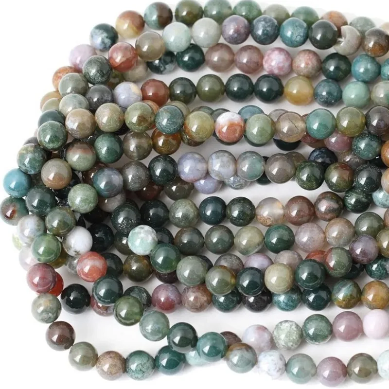 Индийский агат круглые свободные бусины для самостоятельного изготовления