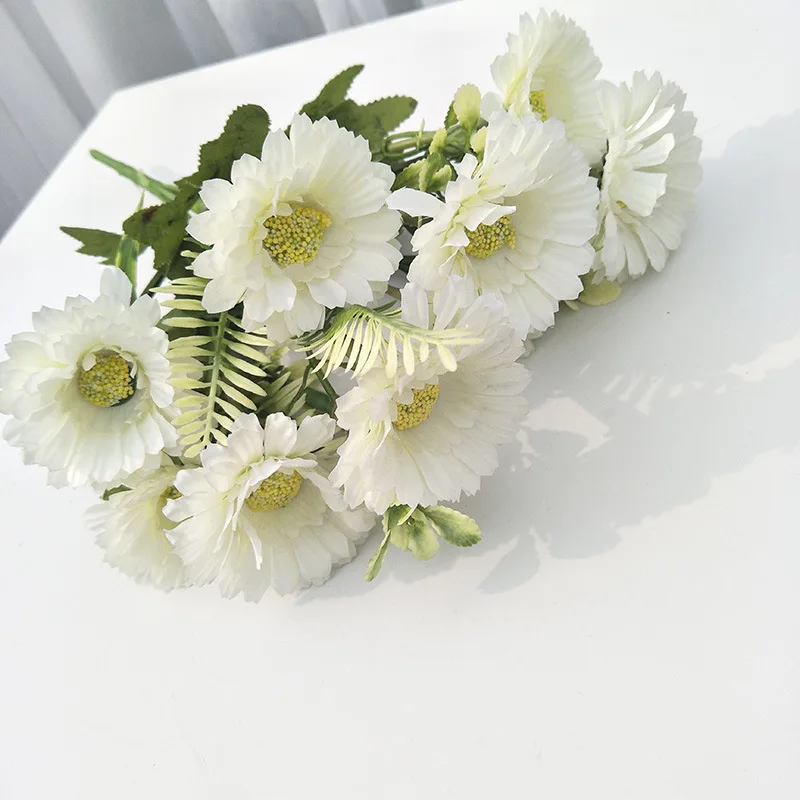 Искусственный цветок с 10 головками имитация герберы пучки для дома свадебные