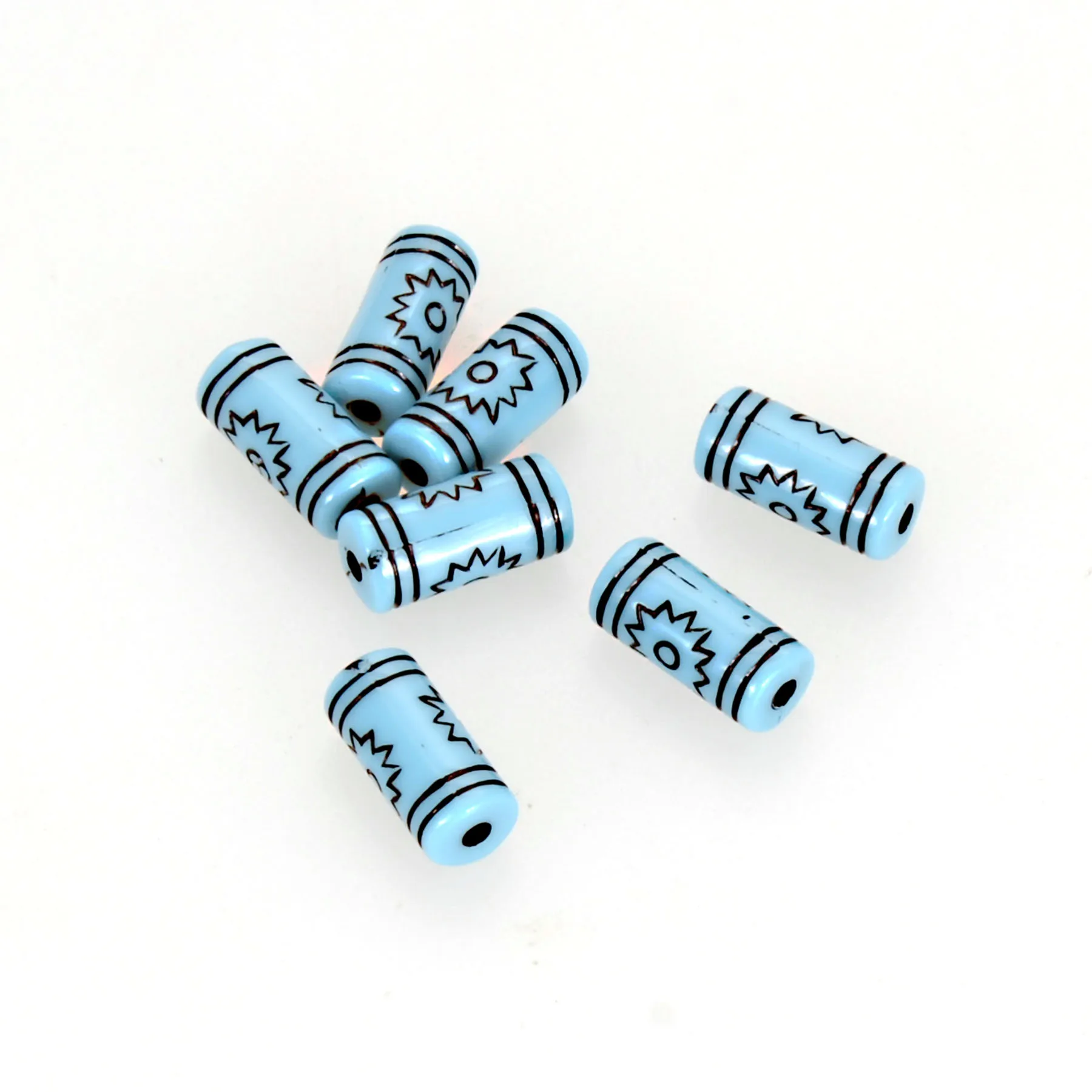100Pcs 5*11MM Golded Plating Acrylic Antique Design Stripe TubeSpacer Beads For Diy Handmade Jewelry Making Findings Accessories | Украшения