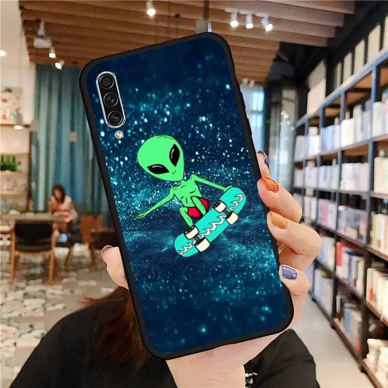 

Cartoon alien space universe Phone Case For Samsung galaxy A S note 10 7 8 9 20 30 31 40 50 51 70 71 21 s ultra plus