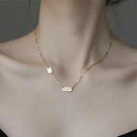 link and chain necklaces for women shiny goldenwhite letter lucky clavicle chain simple trendy necklace accessories best gifts