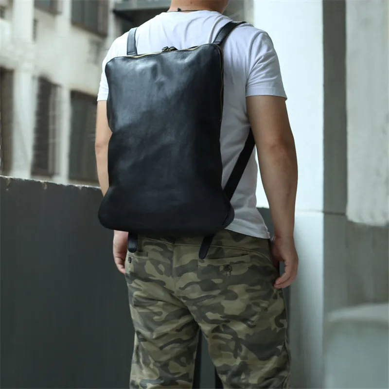 Рюкзак мужской и женский из натуральной кожи с отделением для ноутбука 15 6 дюйма