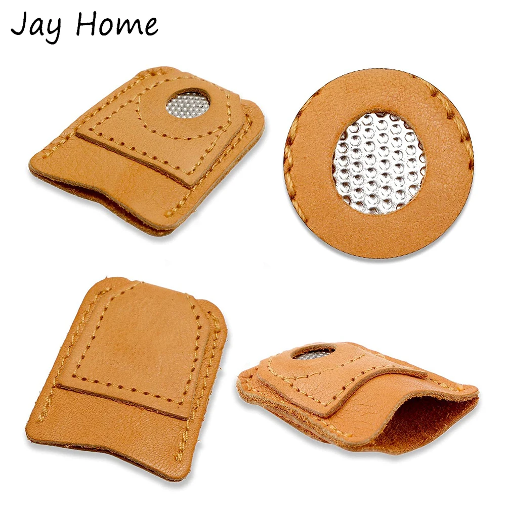 

1/2Pcs Sewing Thimble Finger Protector Leather Coin Thimble Finger Pads for Knitting Sewing Quilting Needles DIY Sewing Tools