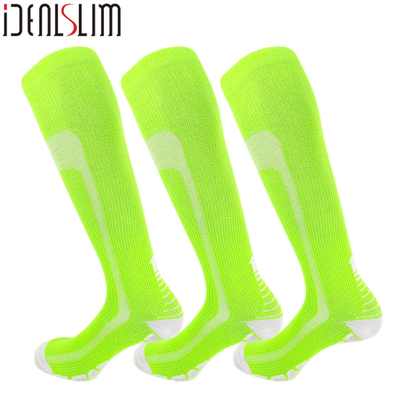 

IDEALSLIM 3 Pairs Compression Running Socks Calf Sleeve Calf Shin Supports Cycling Socks for Women Men Hiking Yoga Socks