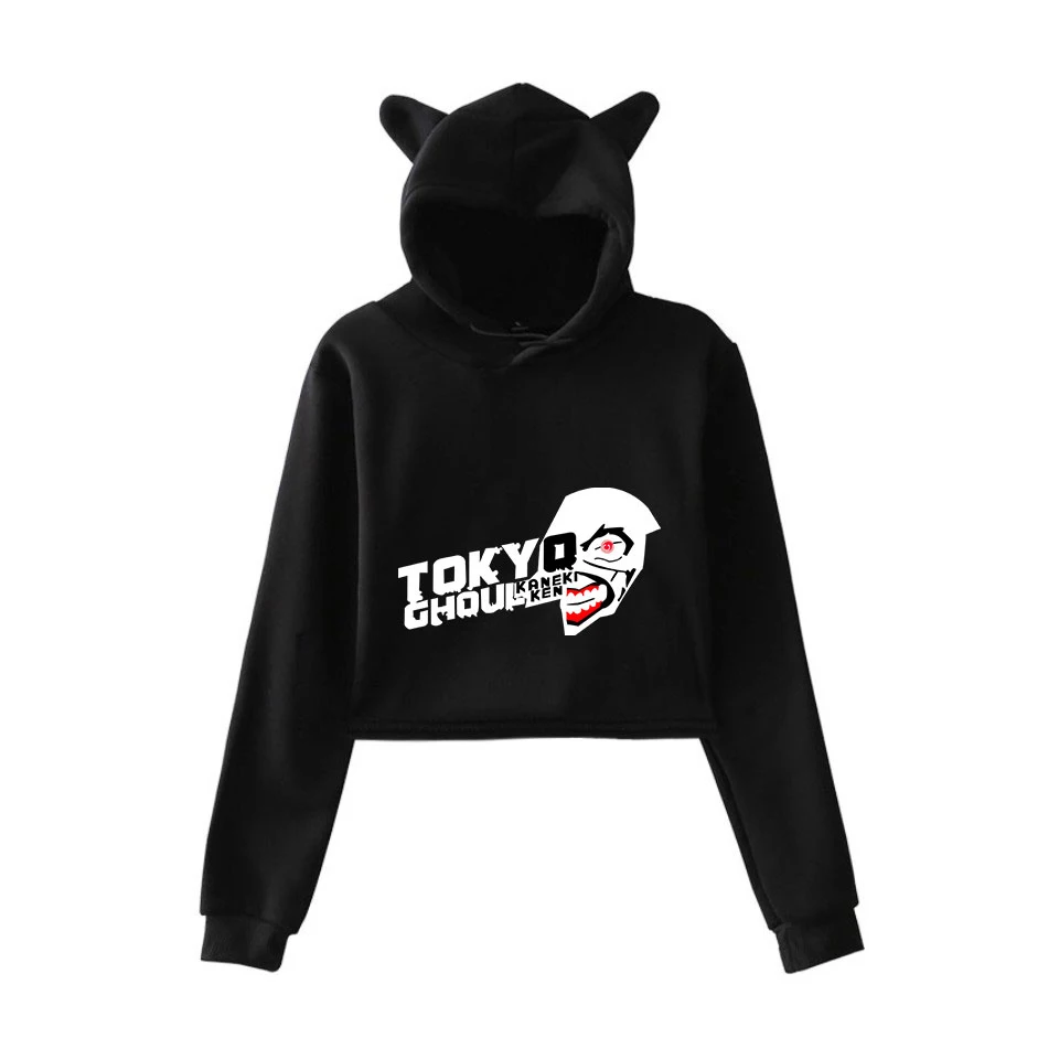 

Tokyo Ghoul Fashion New kawaii Cat Ear hoodie women's fashion 2019 New Sexy Harajuku Cool Punk Kpop Casual pullover sweatshirt