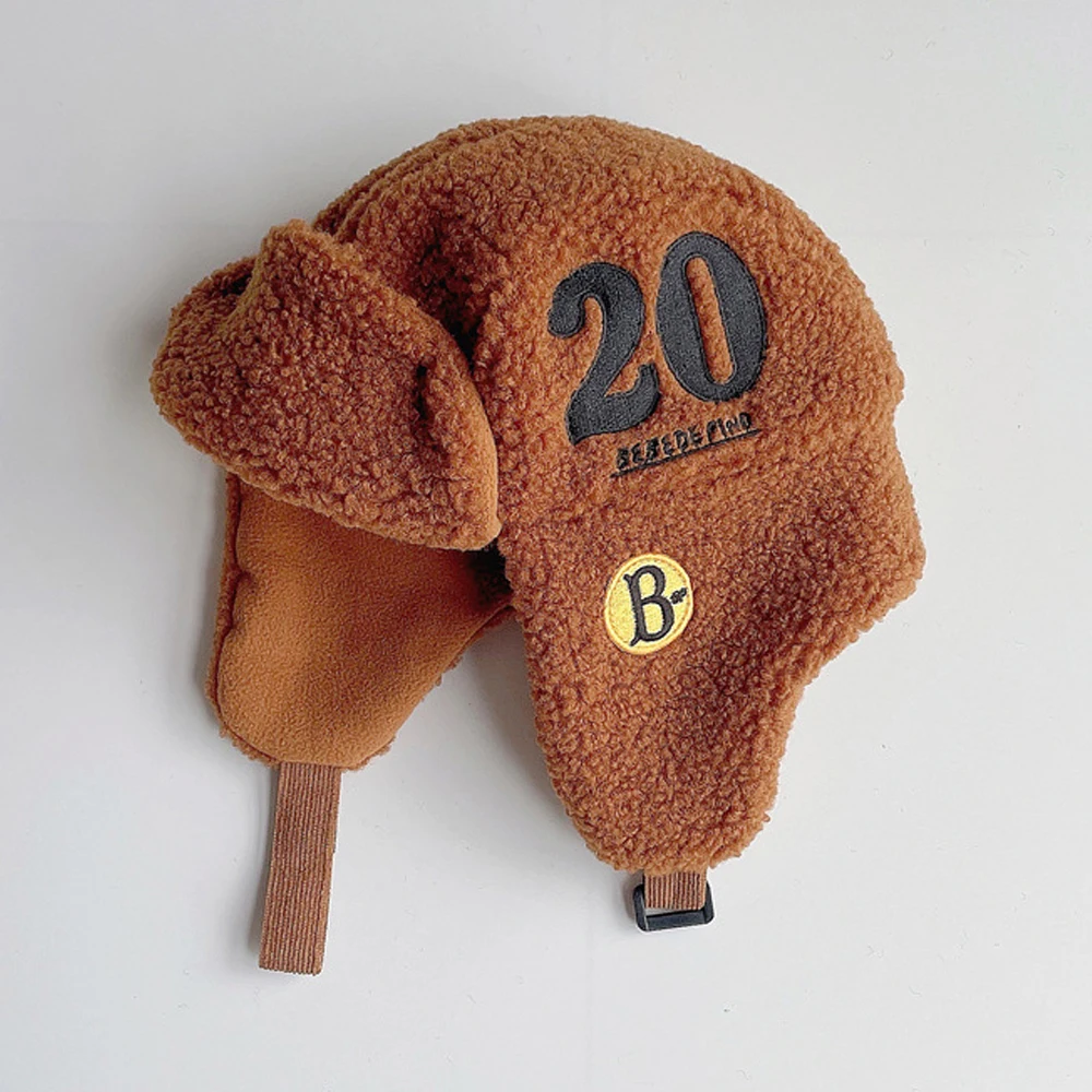 Модные пушистые шапки Ins детская зимняя шапка-бомбер Шапка-бини для мальчиков и