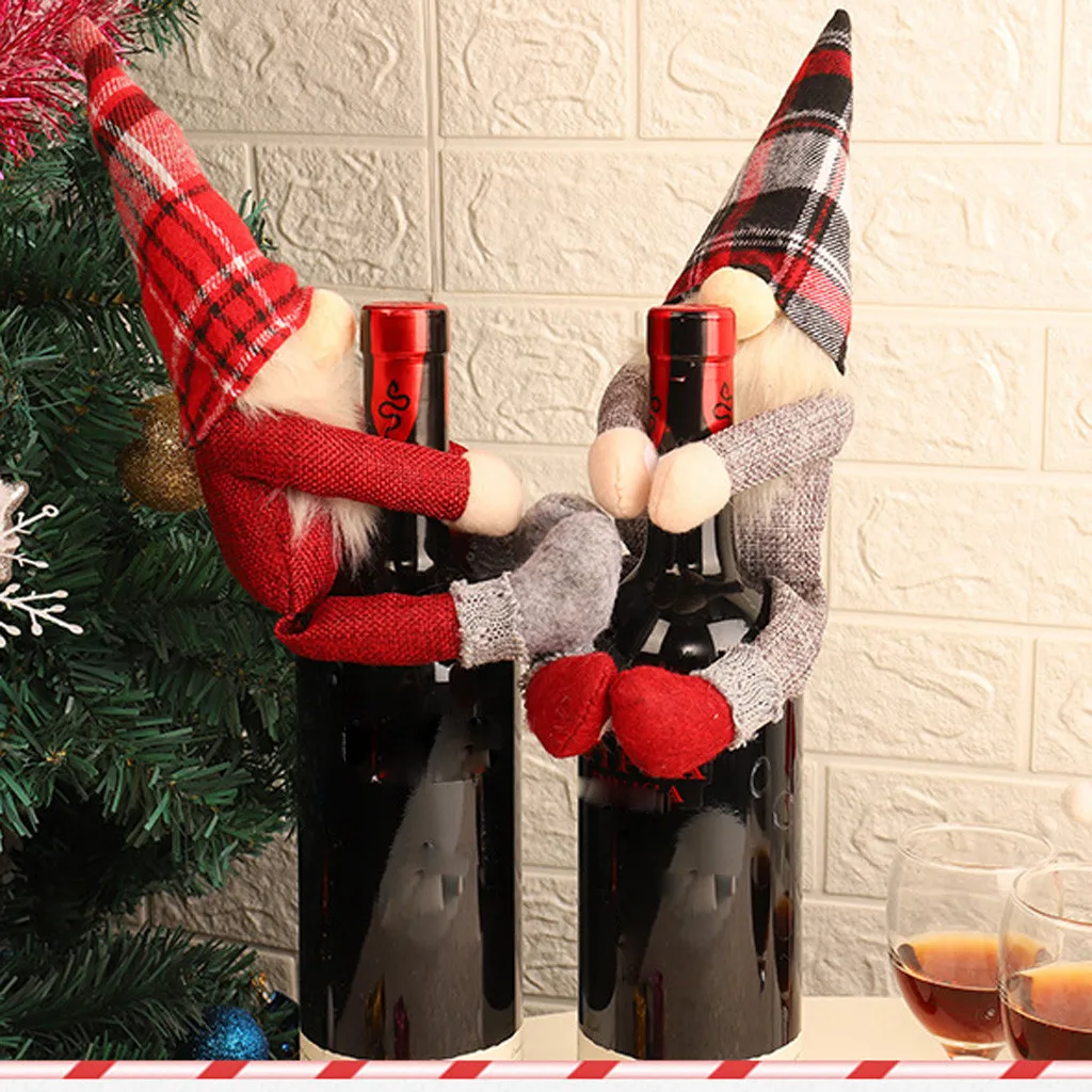 Рождественские украшения свитер Безликие кукольные бутылочки наборы одежды