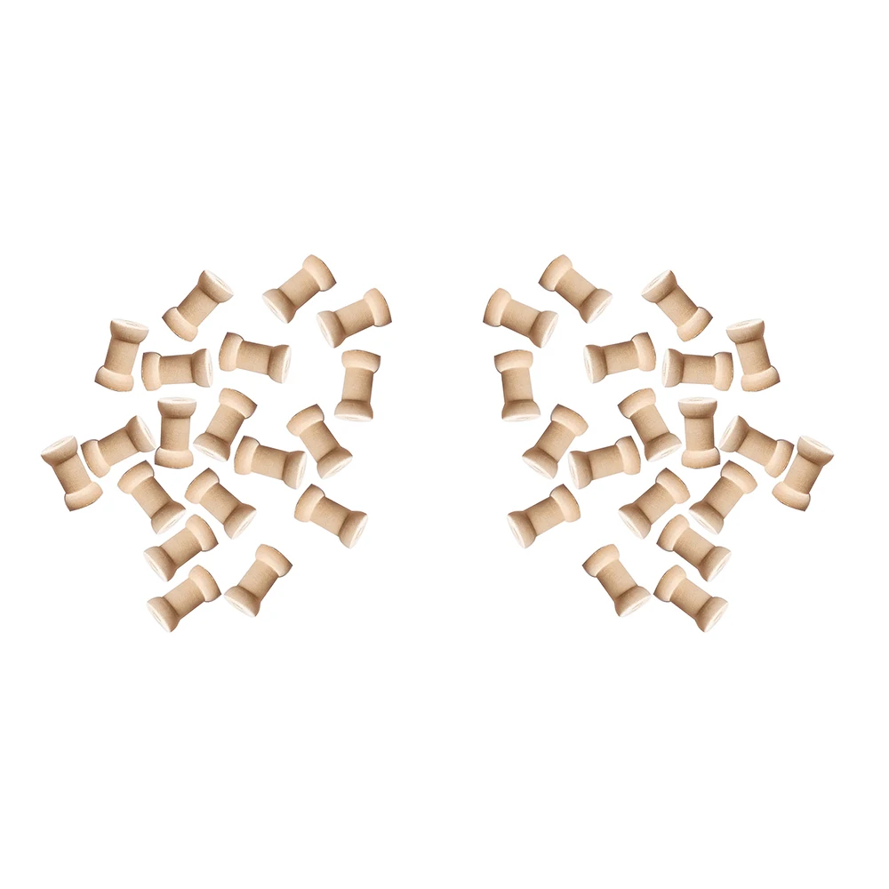 Полезные 20 шт. винтажные деревянные ручные цилиндрические катушки ниток для