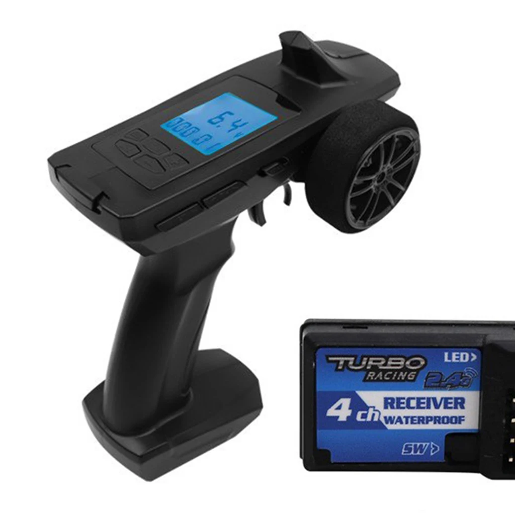 Пульт дистанционного управления Turbo Racing 2 4G 4CH с ЖК-дисплеем приемник 1/76 для