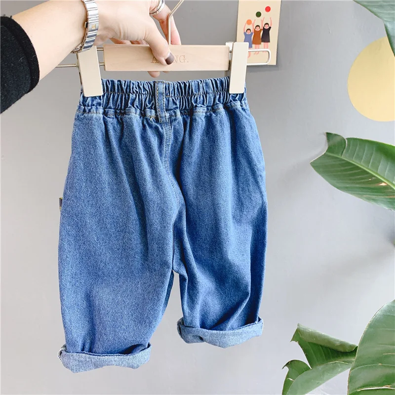 Джинсы для мальчиков весна 2020 новые корейские детские брюки повседневные