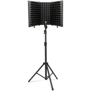 microphone isolation shield 3 panel with stand sound proof plate acoustic foams panel foam for studio recording bm800 free global shipping