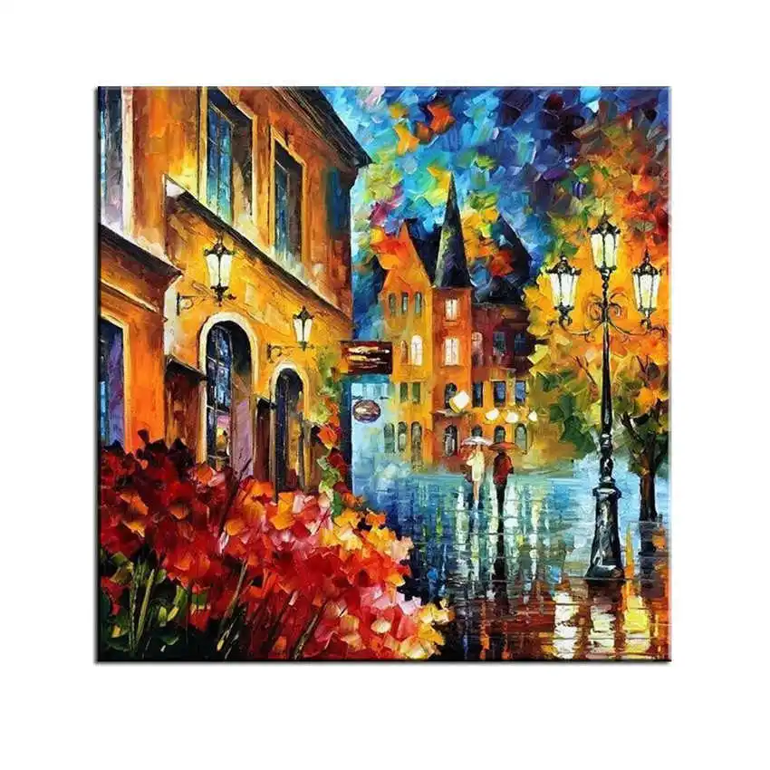 Декоративная картина по номерам на холсте пейзаж Diy маслом городской мост | Дом и
