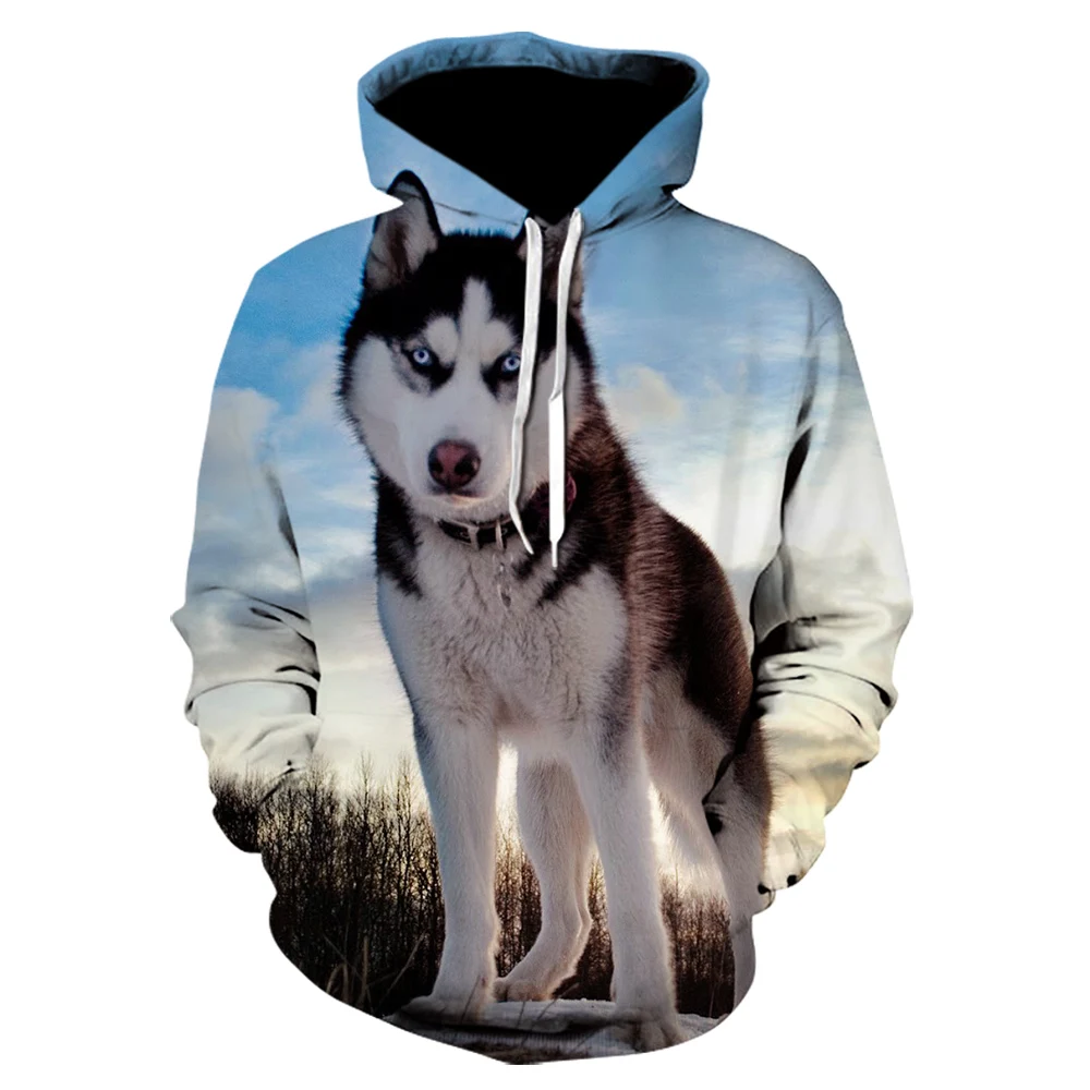 

Funny Silly Dog Husky Hoodie Sweatshirts Animal 3D Clothes Men Women Harajuku Streetwear Fashion Sweater Stranger Things Hoodies