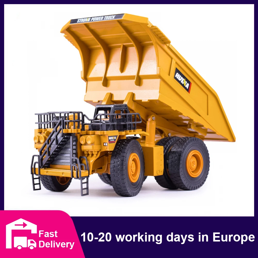 

Huina 1:40 Scale Metal Alloy Car Model Dump Truck Caterpillar City Diecast Engineering Vehicle Car Toys Collection for Boys