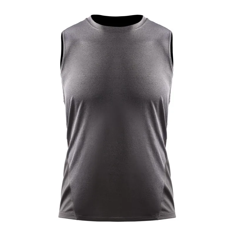 Майка мужская компрессионная для фитнеса быстросохнущая без рукавов | Спорт и