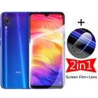 2в1 Защитная Гидрогелевая пленка для Xiaomi Redmi Note 7 Pro Note7 Redmi7 7A Go Защитная пленка для объектива камеры не закаленное стекло