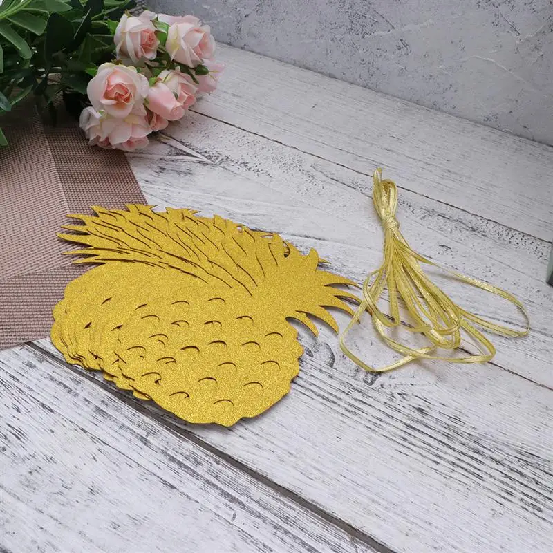 Гавайская тропическая вечерние гирлянда блеск ананас знамя флаги висит декор