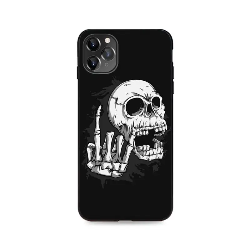 

Rock roll skull Phone Case For iPhone SE2 11 Pro XS MAX XS XR 8 7 6 Plus 5 5S SE Case 12 mini 12ProMax