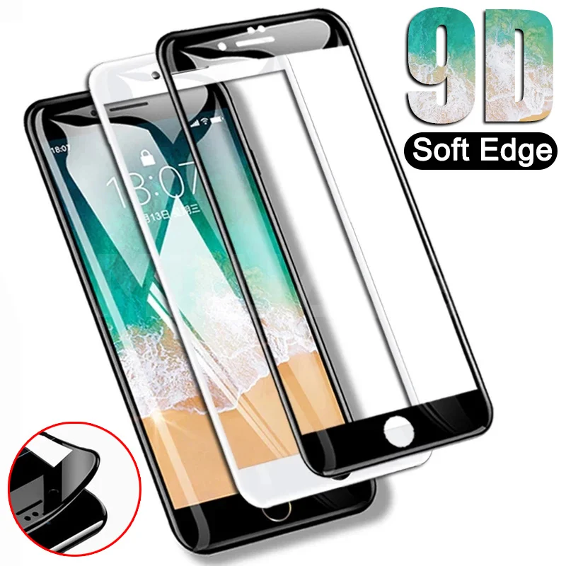 9D закаленное стекло для iPhone 8 7 6 6S Plus SE 2020 полное покрытие защитное на SE2 защитная