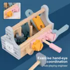 Детский деревянный набор инструментов, имитация ролевых игр, домашняя игра Монтессори, разборка, многофункциональный ремонтный инструмент, подарок для мальчика