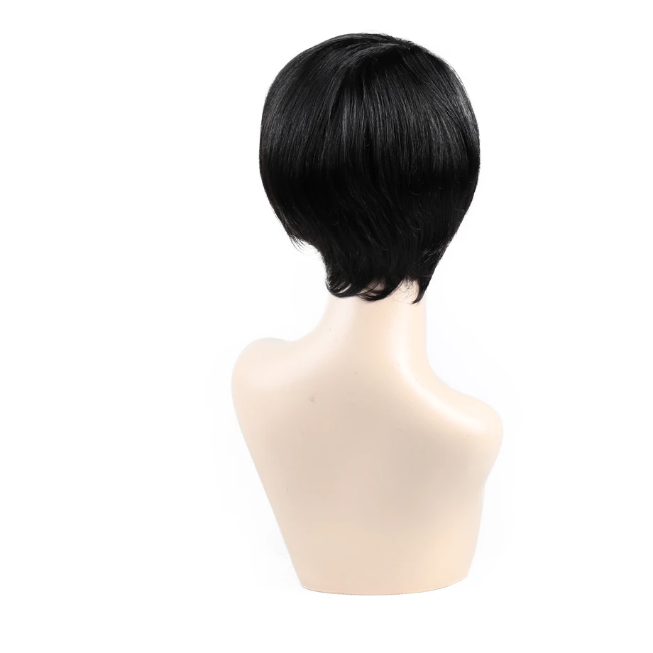 Парики из человеческих волос короткие бразильские прямые парики Короткие для