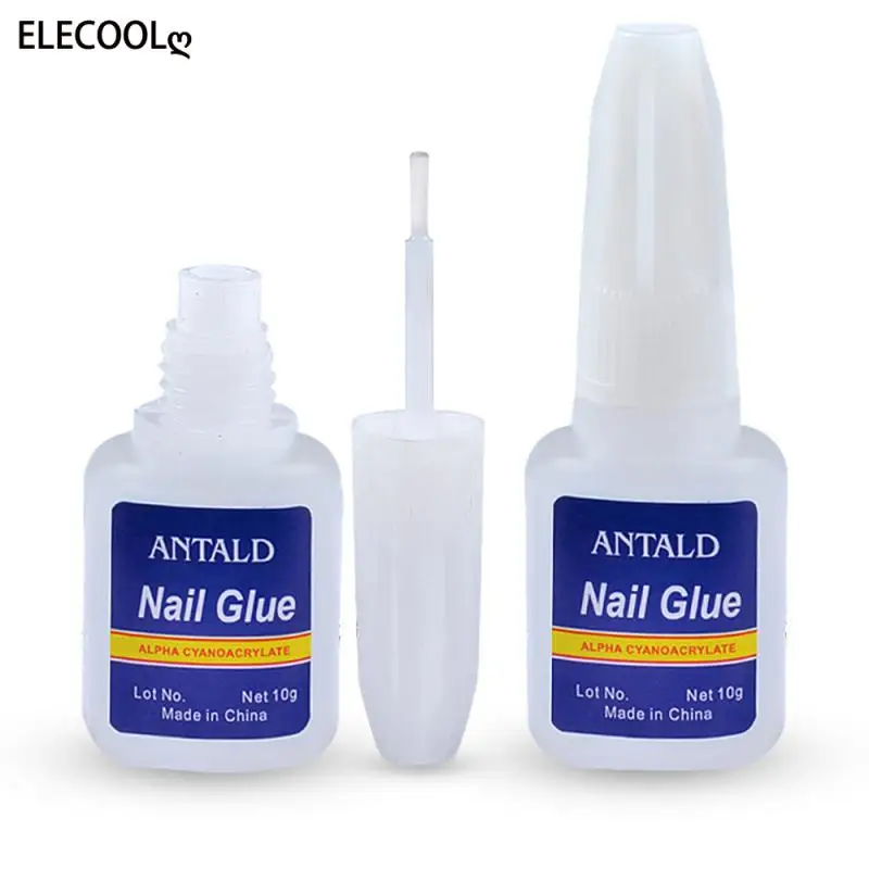 

ELECOOL 1 шт. 10 г накладные ногти Типсы искусственное украшение с кистью накладные ногти клей для ногтей наклейки и переводки Маникюрный Инстру...