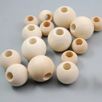 8 25mm natural round wooden beads for diy jewelry making bracelet with hole wood loose ball spacer beads accessories