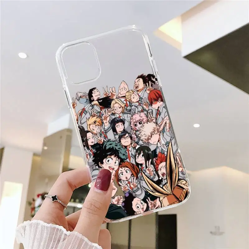 

Anime My Hero Academia buko Phone Case Transparent soft For iphone 5 5s 5c se 6 6s 7 8 11 12 plus mini x xs xr pro max