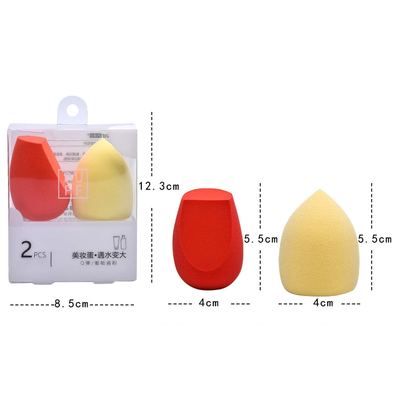 Гидрофильная полиуретановая водная капелька скошенная пуф для макияжа сухая