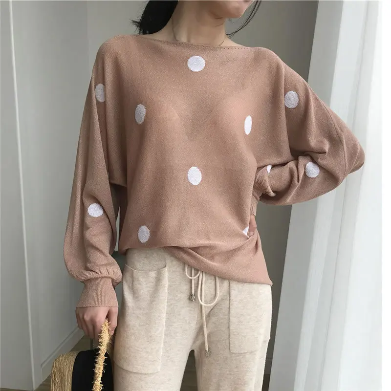 red apricot GCC1420 XITAO тонкий женский свитер корейский Модный пуловер осень фонарь рукав Винтаж горшок тонкий маленький свежий стиль свитер GCC1420 - Цвет: red apricot GCC1420