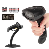 holyhah a60d wireless 2 barcode scanner a60 1d laser bar code reader with stand continous automatic sense pdf417 mobile payment