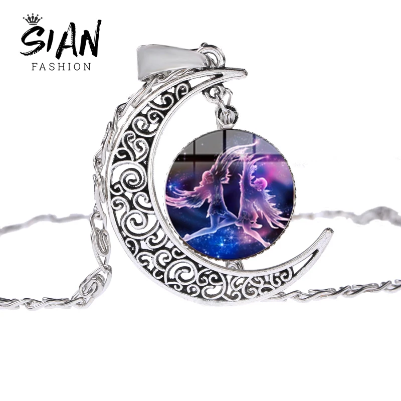 Ожерелье со стеклянным куполом 12 знаков зодиака кулон в виде созвездий модные