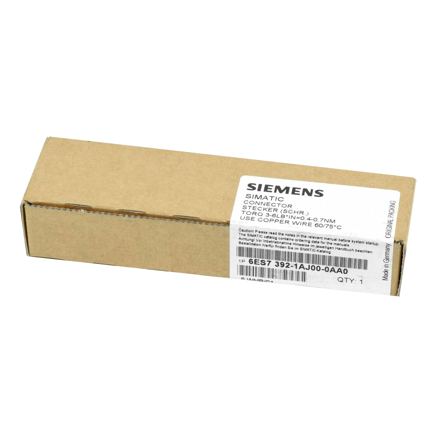 

New Siemens SIMATIC S7-300 20-Pole Front Connector For Signal Modules With Screw Contacts 6ES7392-1AJ00-0AA0 6ES7 392-1AJ00-0AA0