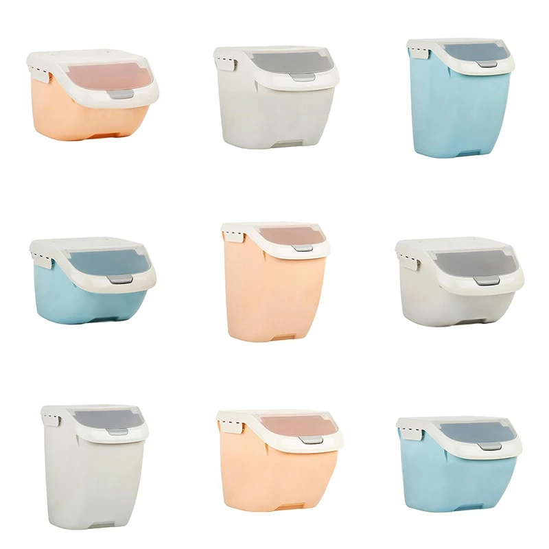 

Rice Storage Box Sealed Moisture-Proof Large Capacity Grain Flour Container Kitchen Rice Storage Box Flip Cover