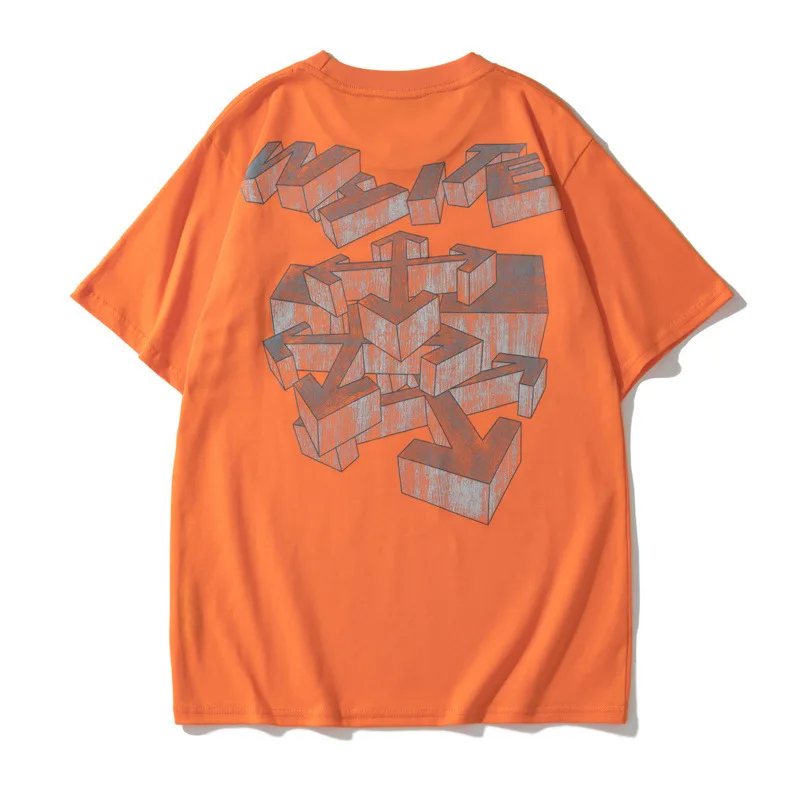 

2020 new OW fashion brand men and women the same large loose and comfortable cotton short-sleeved T-shirt