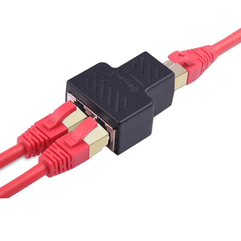 Сетевой Ethernet двойной прямой разъем 1 2 LAN соединительный соединитель для кабеля Lan