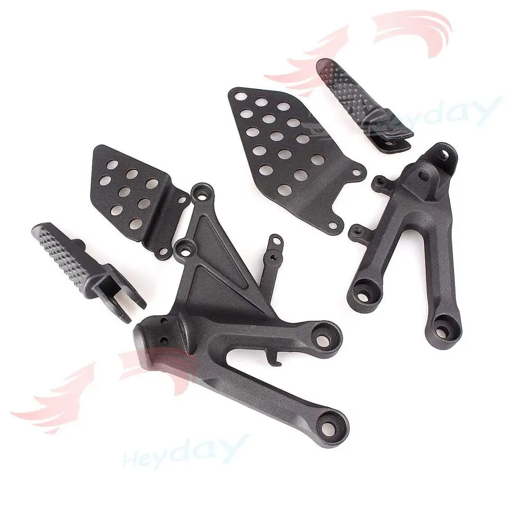 Black Front Set Foot Peg Assembly Rearset Bracket For Honda CBR1000RR 2004-2007 04 05 06 07 | Автомобили и мотоциклы