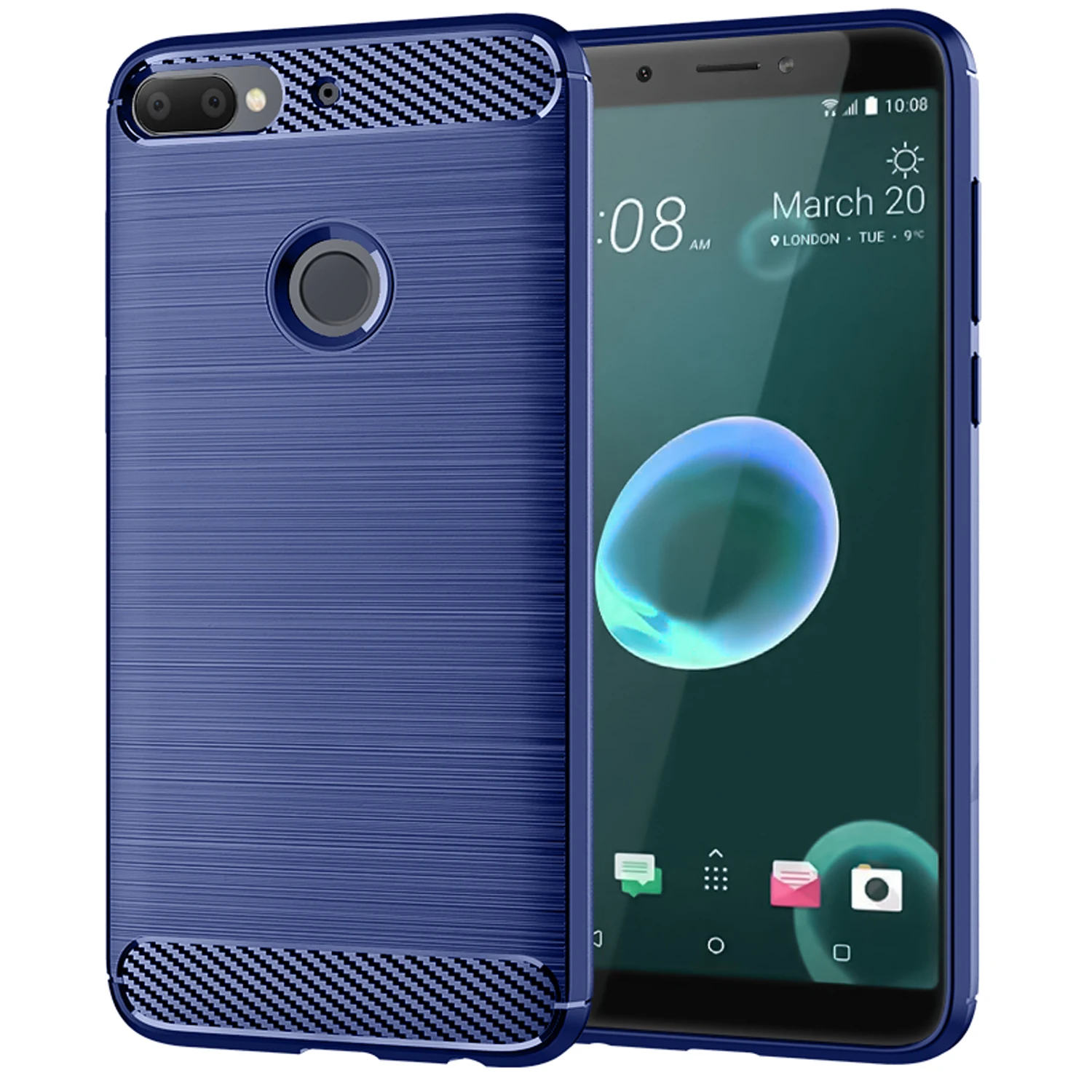 Матовый мягкий чехол из углеродного волокна для HTC Desire 12 Plus U11 U12 Eyes Life One X2 Exodus 1