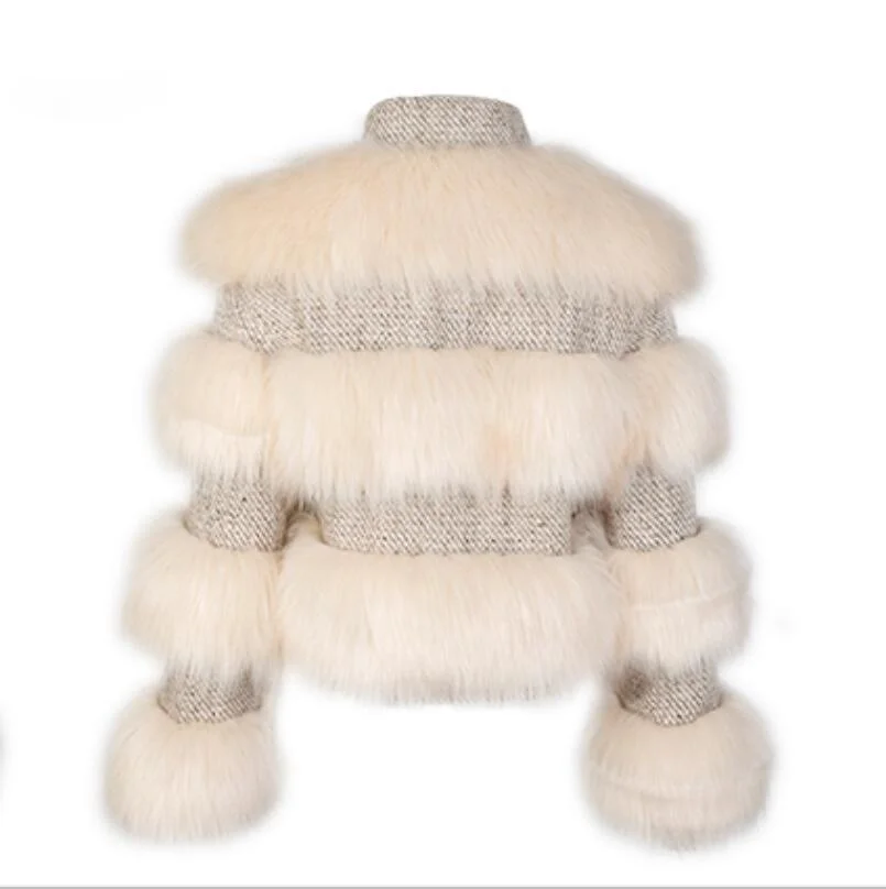 Furry Cute Woman Fake Fur Jacket Plus Size Fur Coat Jacket Brand Short Fur Coat Winter Fashion Women Faux Fox Fur Coat