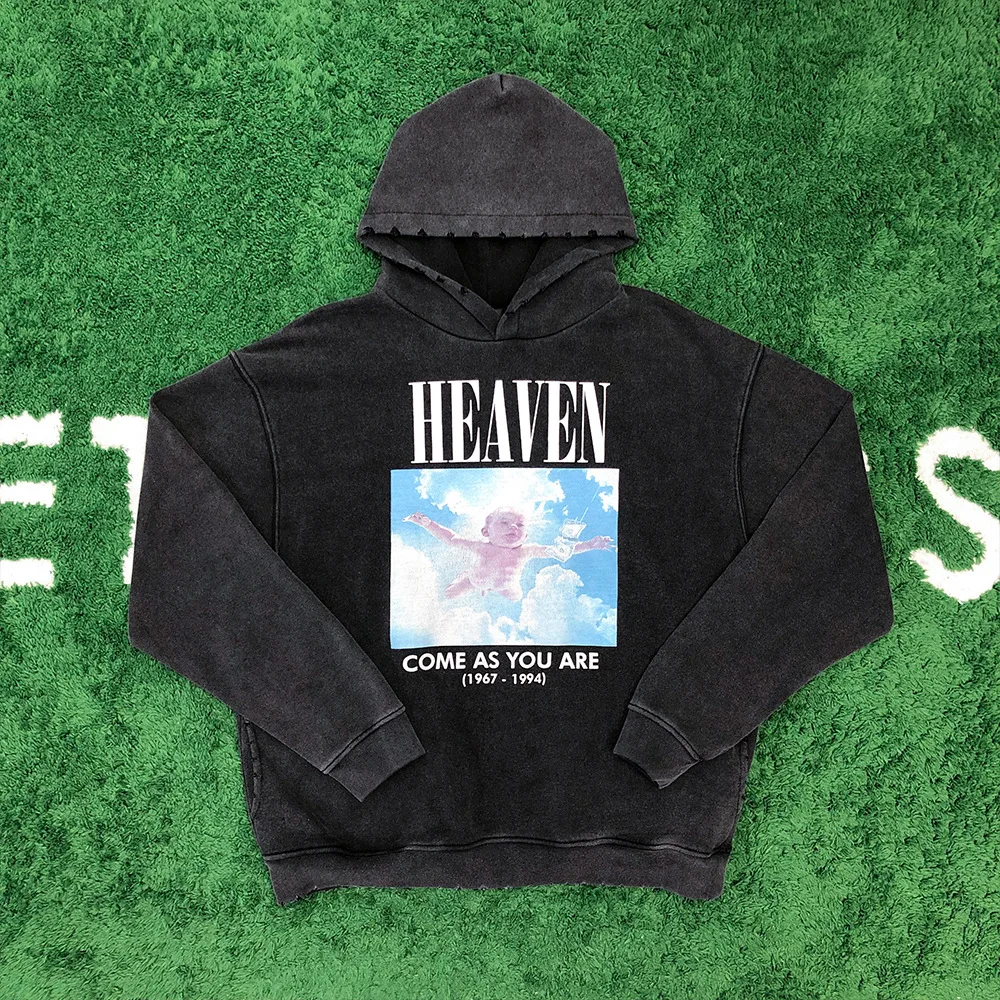 

False Perception High Street Oversized Men's Hoodies Vintage Destroy Hooded Sweatshirts Hoodies for Men Women's Clothing 2021