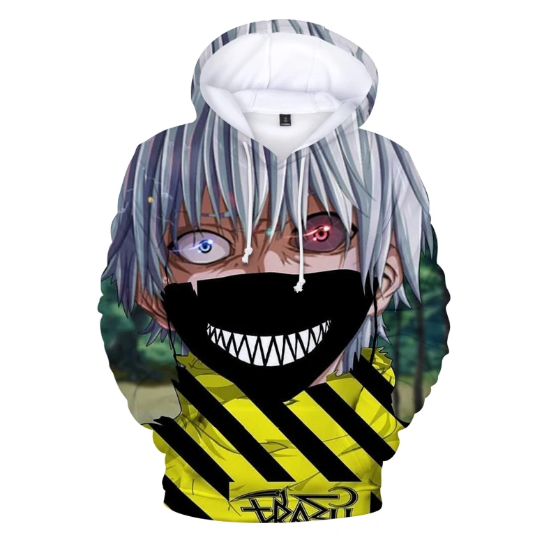 

Толстовка с капюшоном, с 3d принтом «Токийский Гуль»