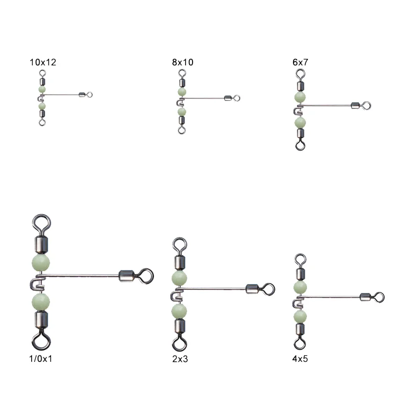 10 шт./лот T Форма рыболовные оснастки поворотный 3 ходовой кольцо ствола