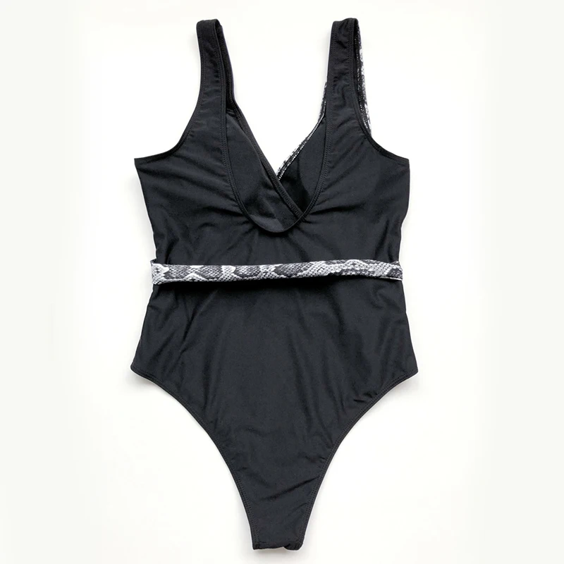 

Swimwear Woman Swimsuit 2021 New Print Snake Skin Bandage One Piece Swimming Suit For Women Monokini Bathing Beachwear Summer